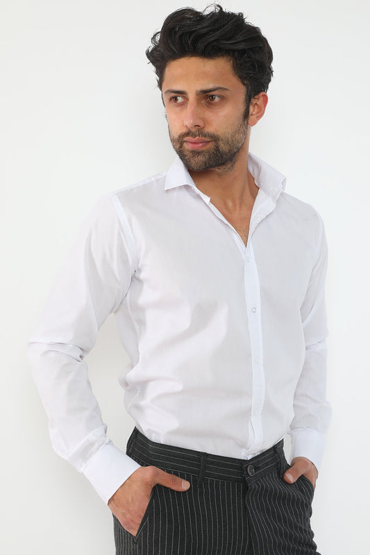 Daniel Voi Beyaz Erkek Pamuklu Gömlek