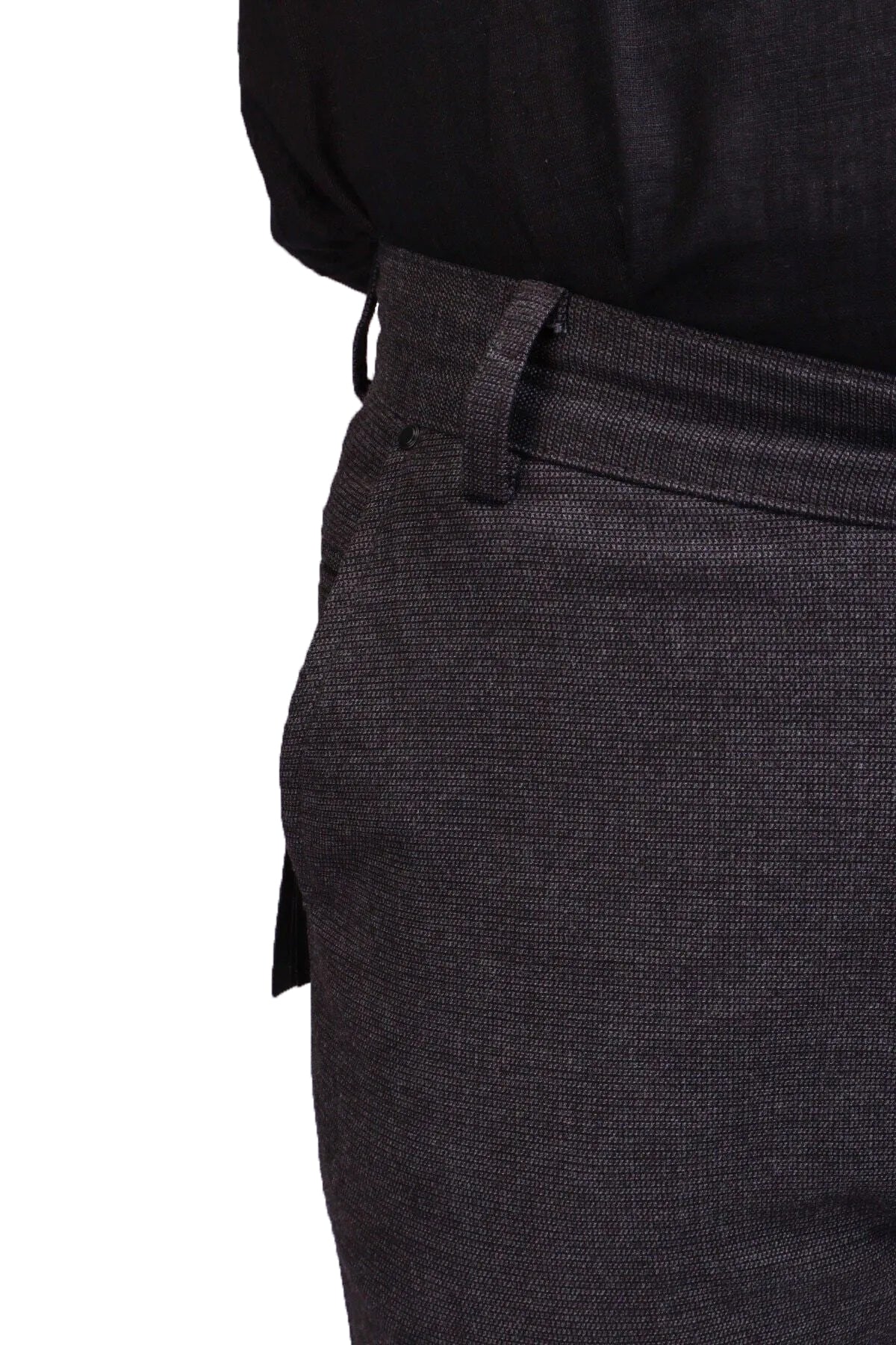 Erkek Siyah Slim Fit Pamuklu Pantolon