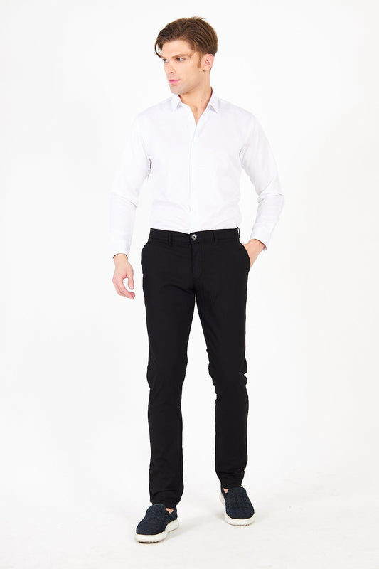 Chino Siyah Slim Fit Pamuklu Pantolon
