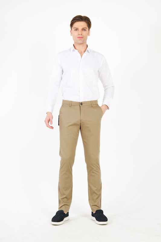 Chino Haki Slim Fit Pamuklu Pantolon