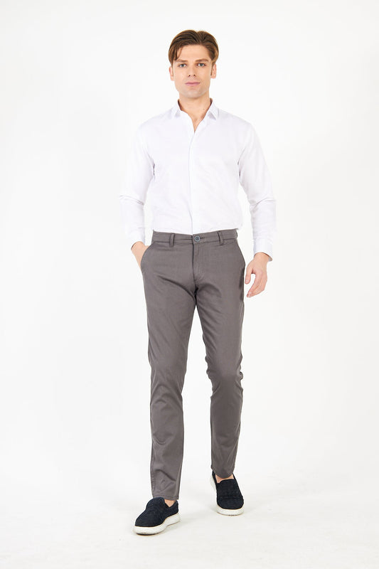Chino Antrasit Slim Fit Pamuklu Pantolon