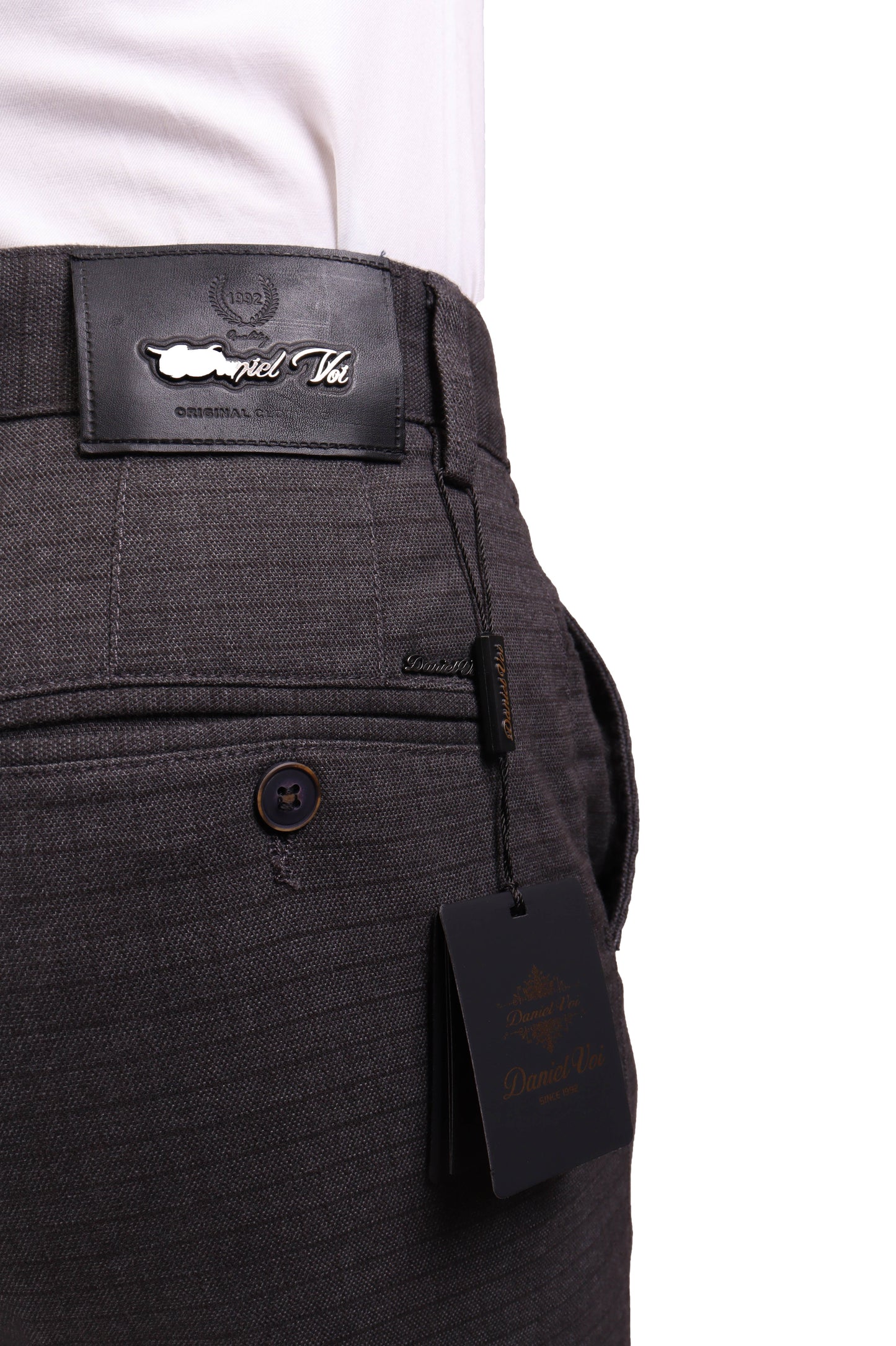 Kare Desenli Orta Kalınlık Antrasit Erkek Pantolon