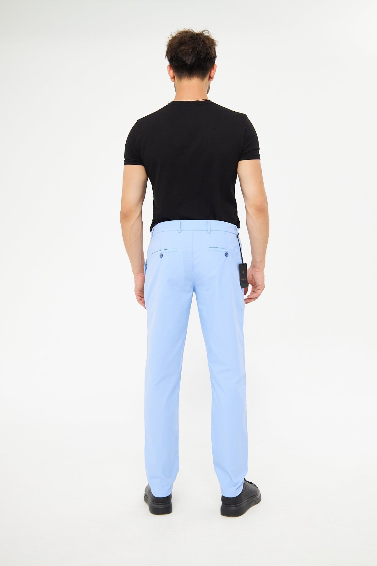 Rahat Esnek Bel Mavi Yaz Pantolon