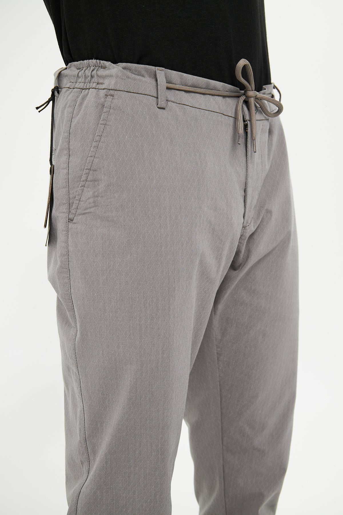 Yazlık Rahat Beli Lastikli Antrasit Pamuklu Pantolon