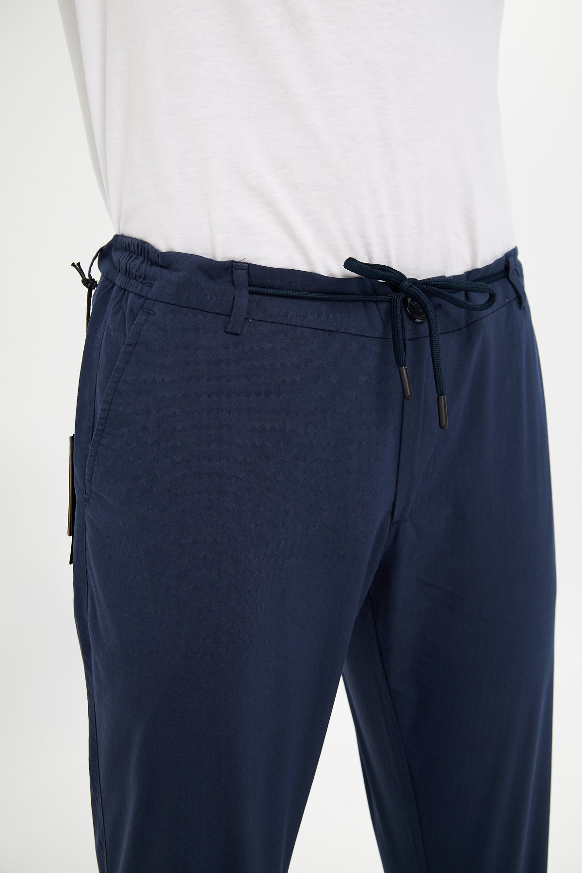 Yazlık Rahat Beli Lastikli Koyu Lacivert Pamuklu Pantolon