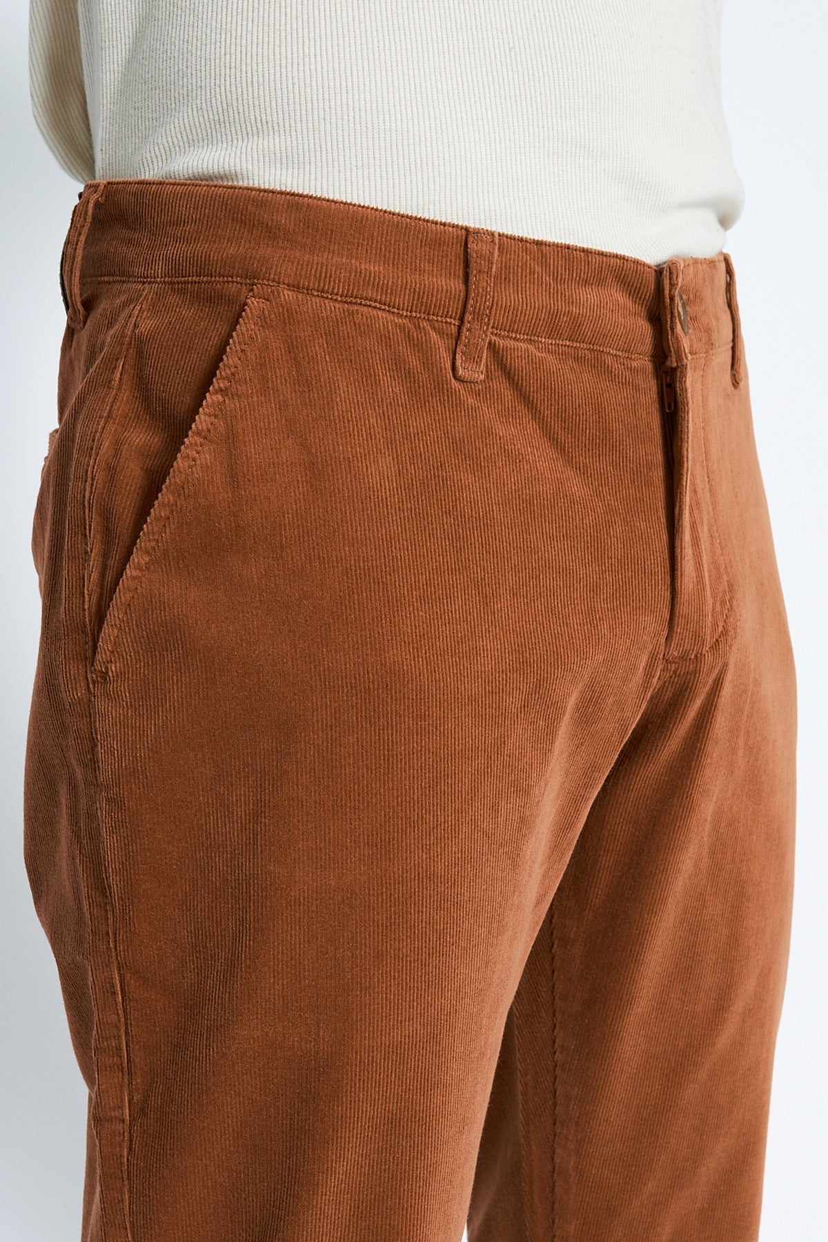 Kadife Yandan Cepli Camel Regular Fit Erkek Pamuklu Pantolon