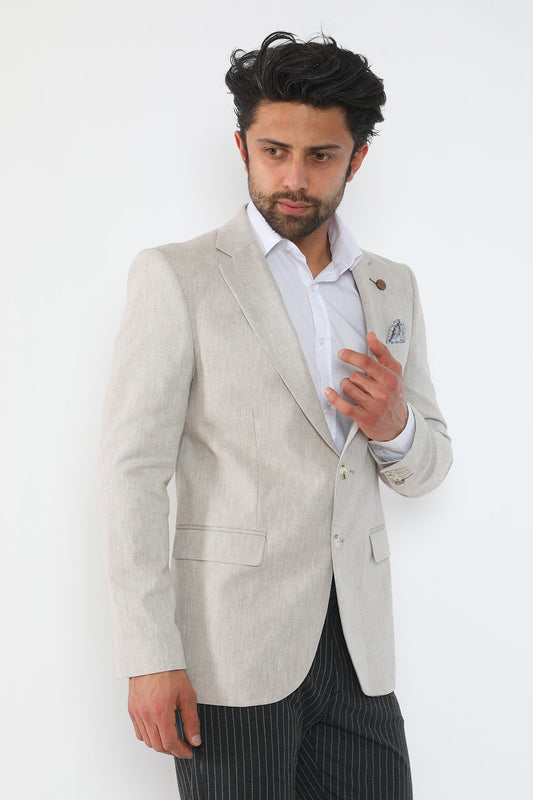 Daniel Voi Light Beige Cotton Jacket