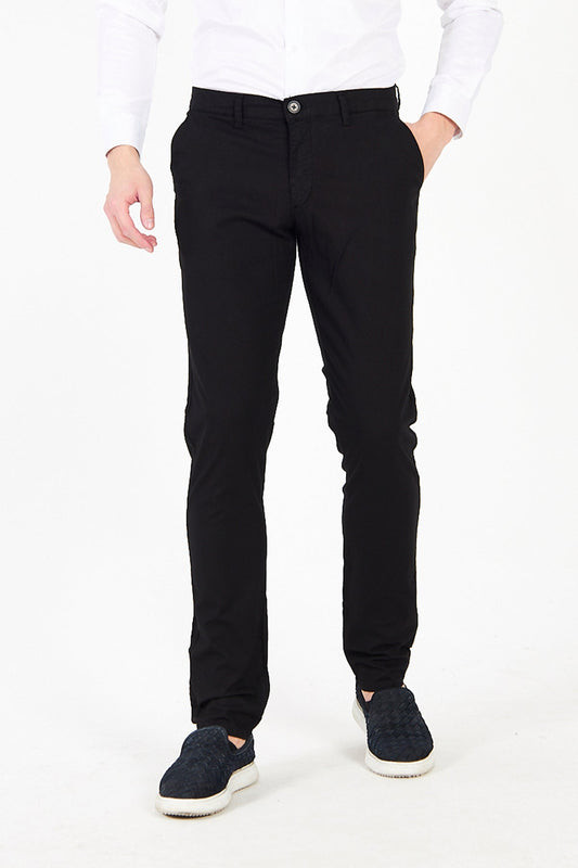 Chino Siyah Slim Fit Pamuklu Pantolon